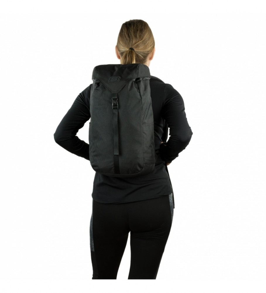 Mochila Skechers S1038 preta - 26x46x14 cm