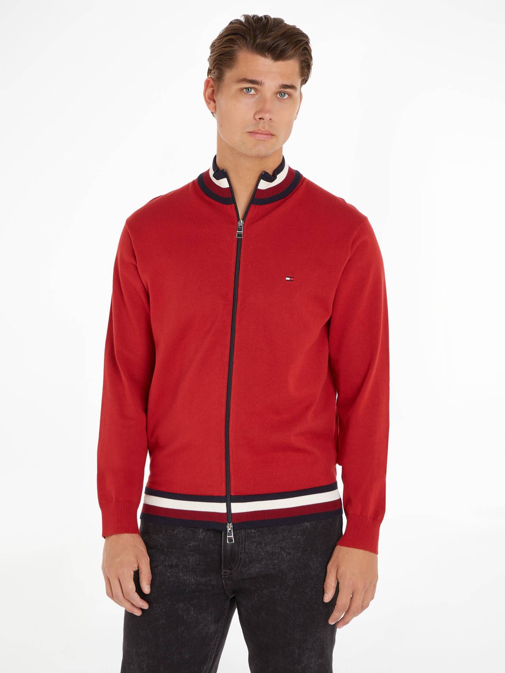 Tommy Hilfiger| Herren Strickjacke GLOBAL STRIPE