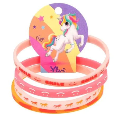 Depesche Ylvi & the Minimoomis Silikon Armbänder, 1 Set, 4-fach sortiert