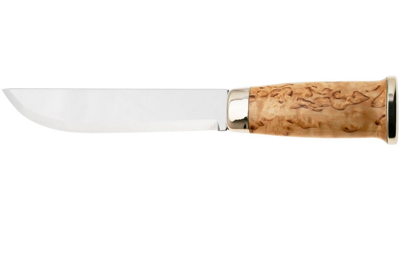 Marttiini Lapp 250010 Stainless, Curly Birch, vaststaand mes