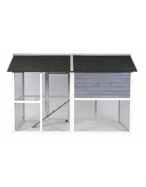 Adori Kippenhok Finn - Dierenverblijf - 211.5x105.5x136 cm Lichtgrijs Wit