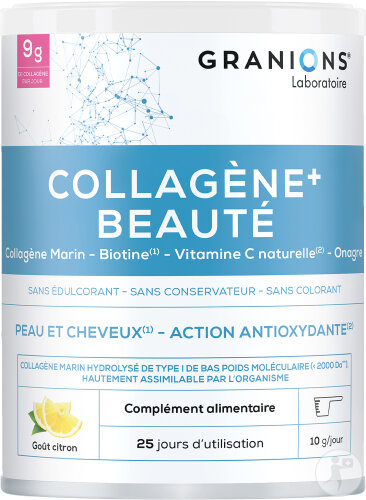 Granions Collagène+ Beauté Complément Alimentaire Goût Citron Poudre 255g