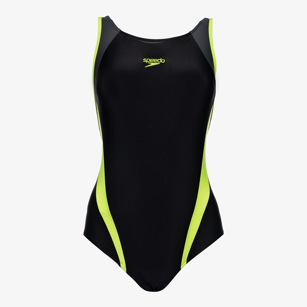 Speedo dames badpak zwart/geel