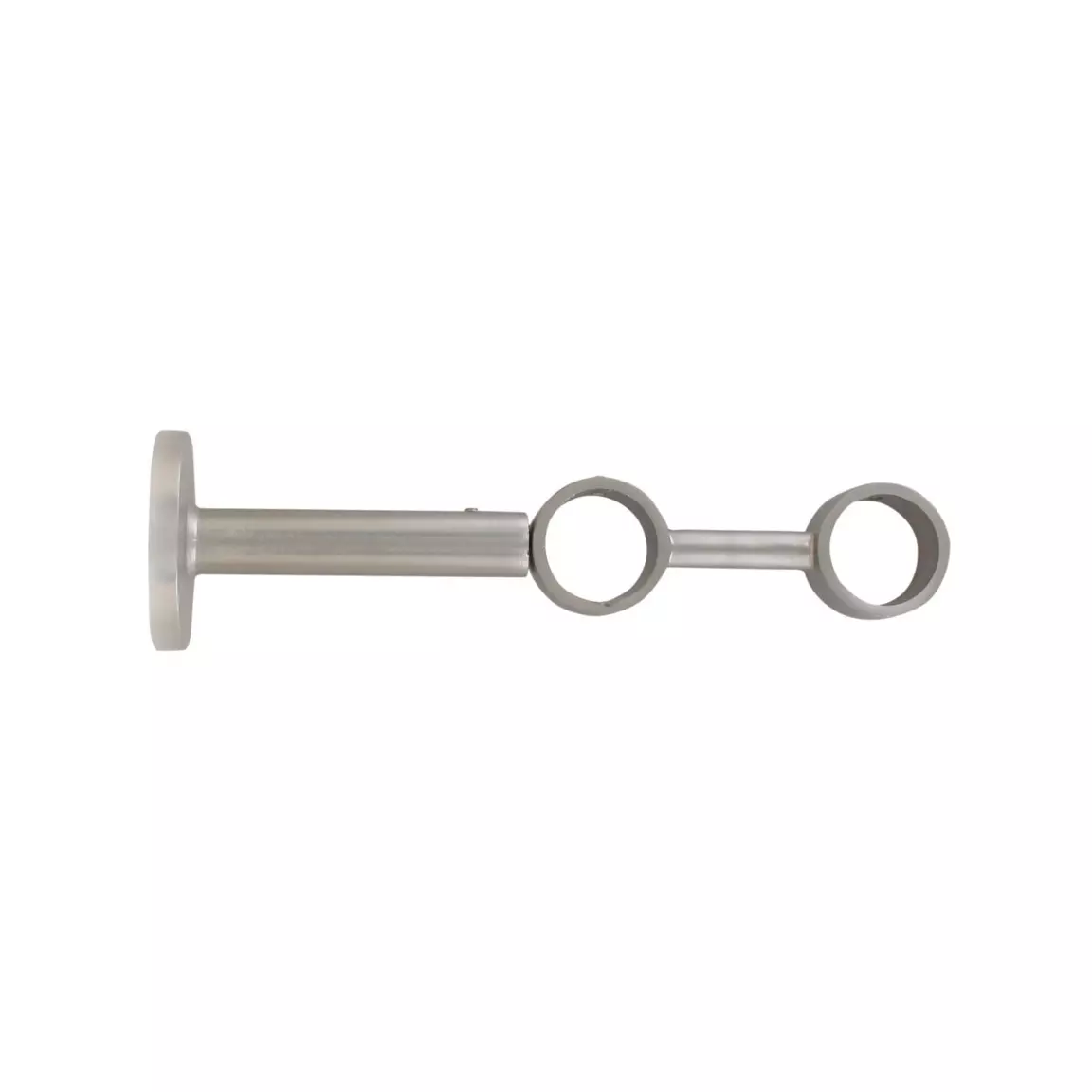 Support tringle double extensible (L190- L230 / D28 mm) Lino Argent mat