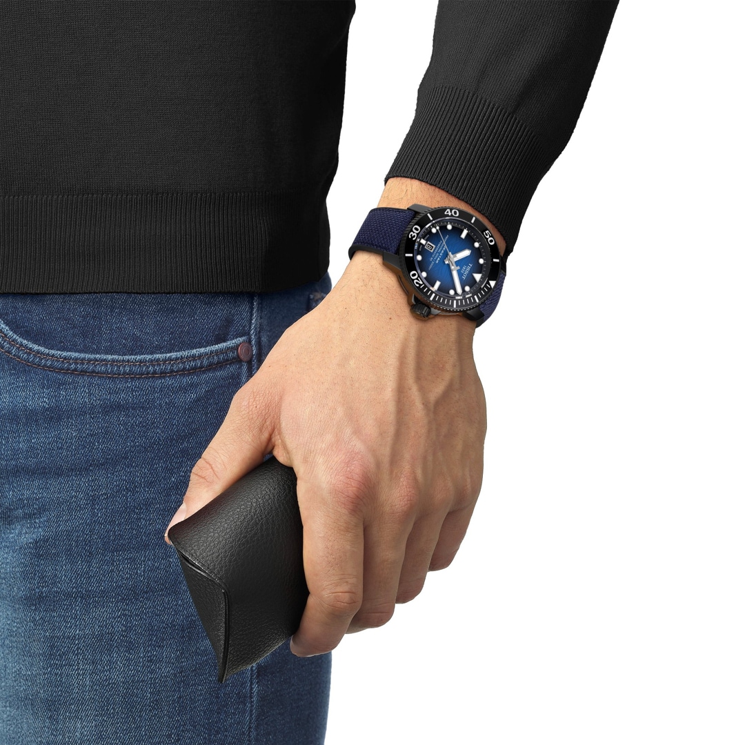 Tissot Seastar 2000 Professional Powermatic 80 Schwarz / Blau