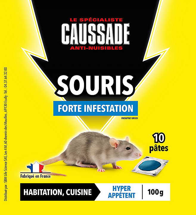 Pat'appat souris forte infestation Caussade 100g