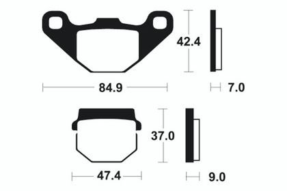 Plaquettes de freins Tecnium MX/Quad métal fritté - MO44