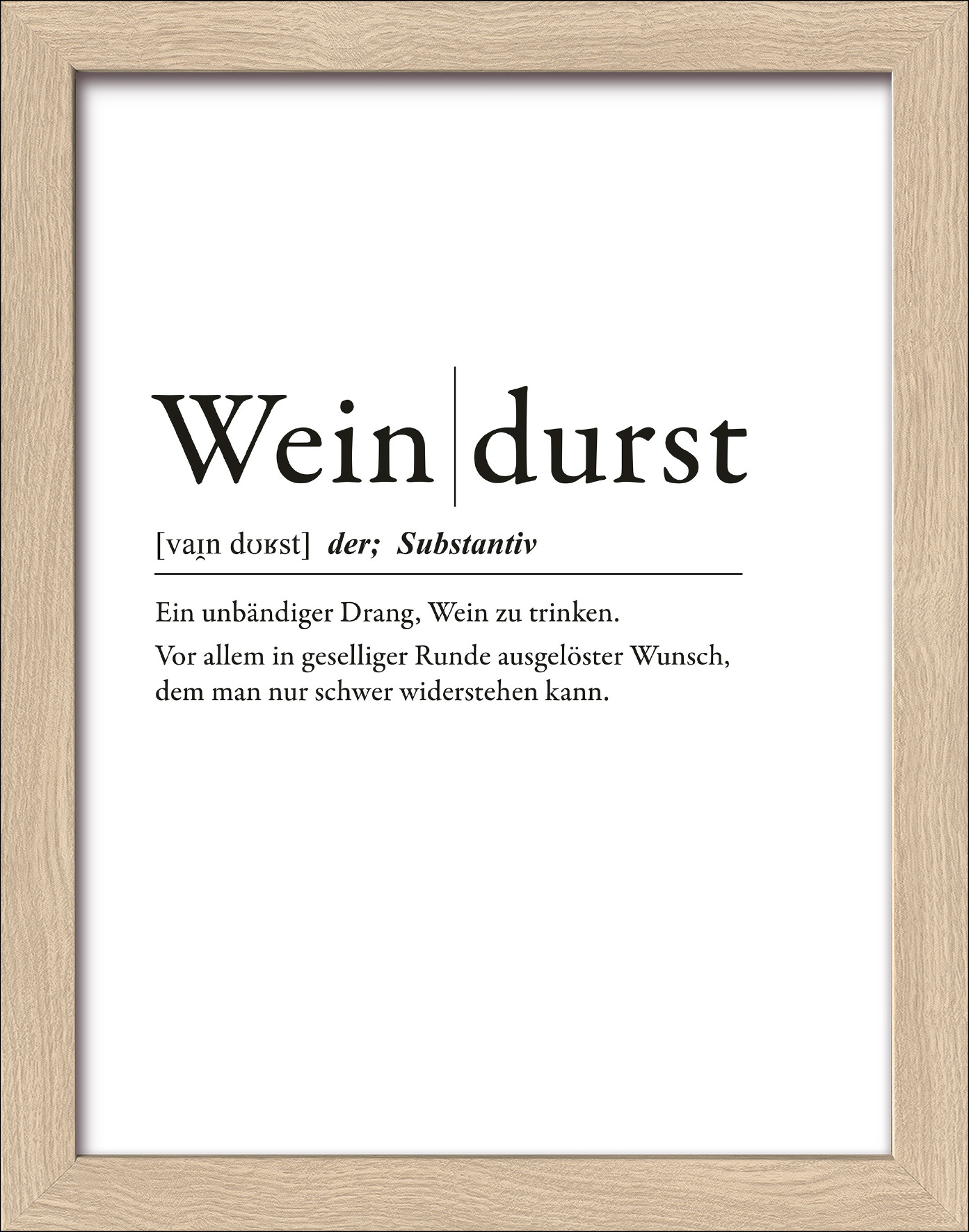 Gerahmtes Bild WEINDURST