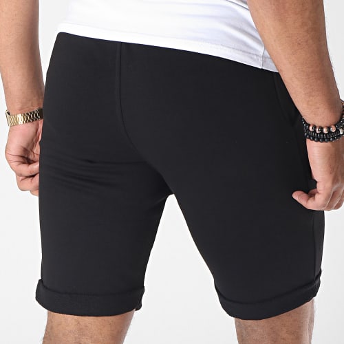 Short Jogging Logo Noir Orange