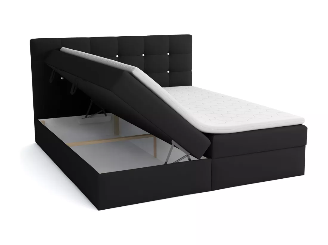 LIT BOXSPRING avec surmatelas Elegante 180x200 cm, brun