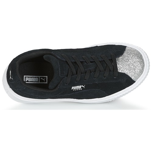 Puma - SUEDE PLATFORM GLAM PS - Noir / Argenté