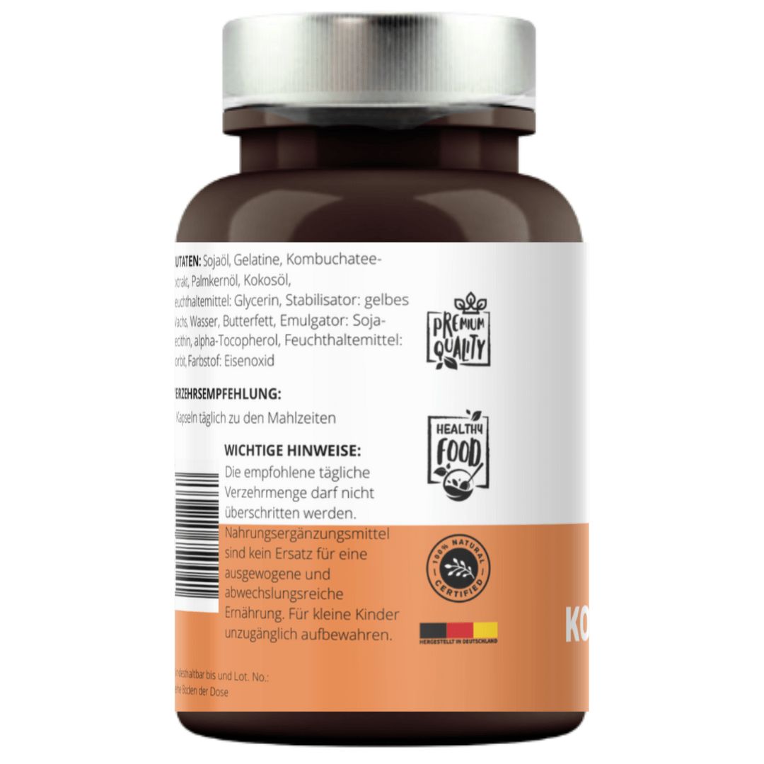 Kombucha Kapseln mit Vitamin E  - Hochdosiert von VitaminFuchs