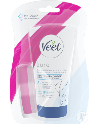 Veet Silk & Fresh Crème Dépilatoire Sous La Douche Peaux Sensibles Tube 150ml