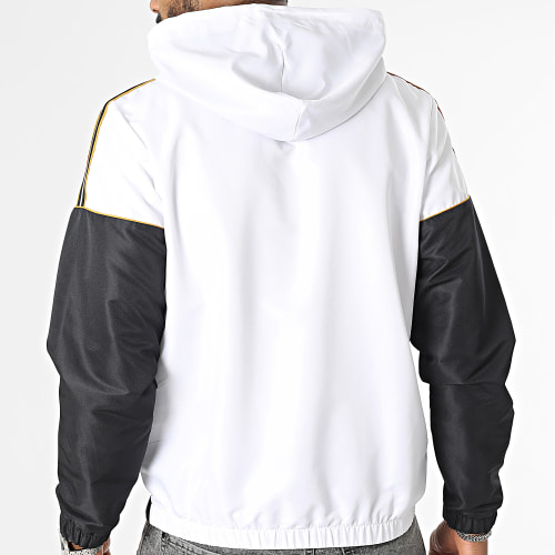 Veste Capuche Col Zippé Lista 39981 Blanc Noir