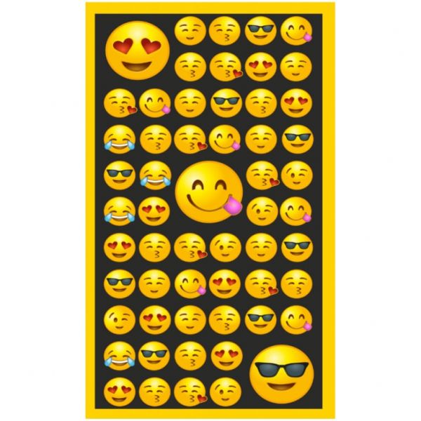 Casa de Praia Toalha de Praia Microfibra Muitos Emojis 180 x 100 cm