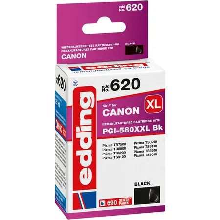 edding Canon Tintenpatronen ersetzt Canon PGI-580XXLBK schwarz
