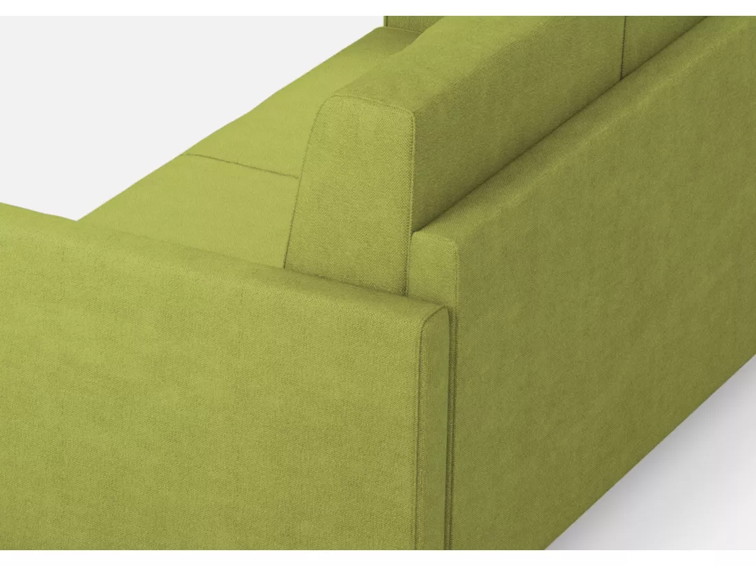 Canapé d'angle moderne italien tissu vert pistache Korane - 5 tailles-Taille 281x241 cm