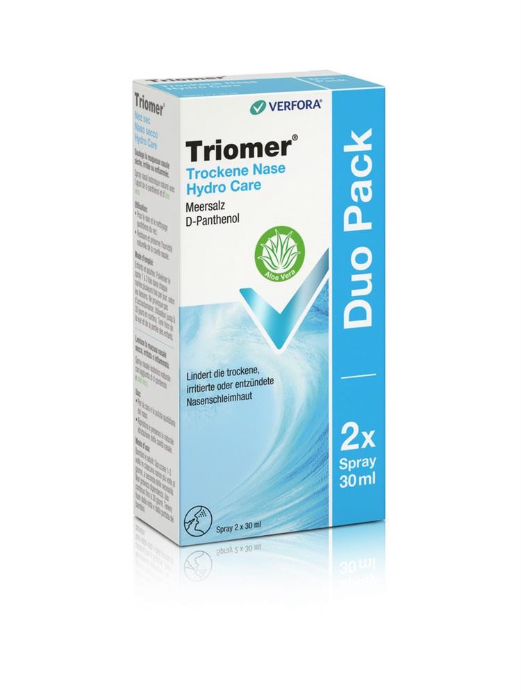 TRIOMER Hydro Care Trockene Nase<br>2 × 30 ml, Spray, Nasenspray, Lösung, Duo