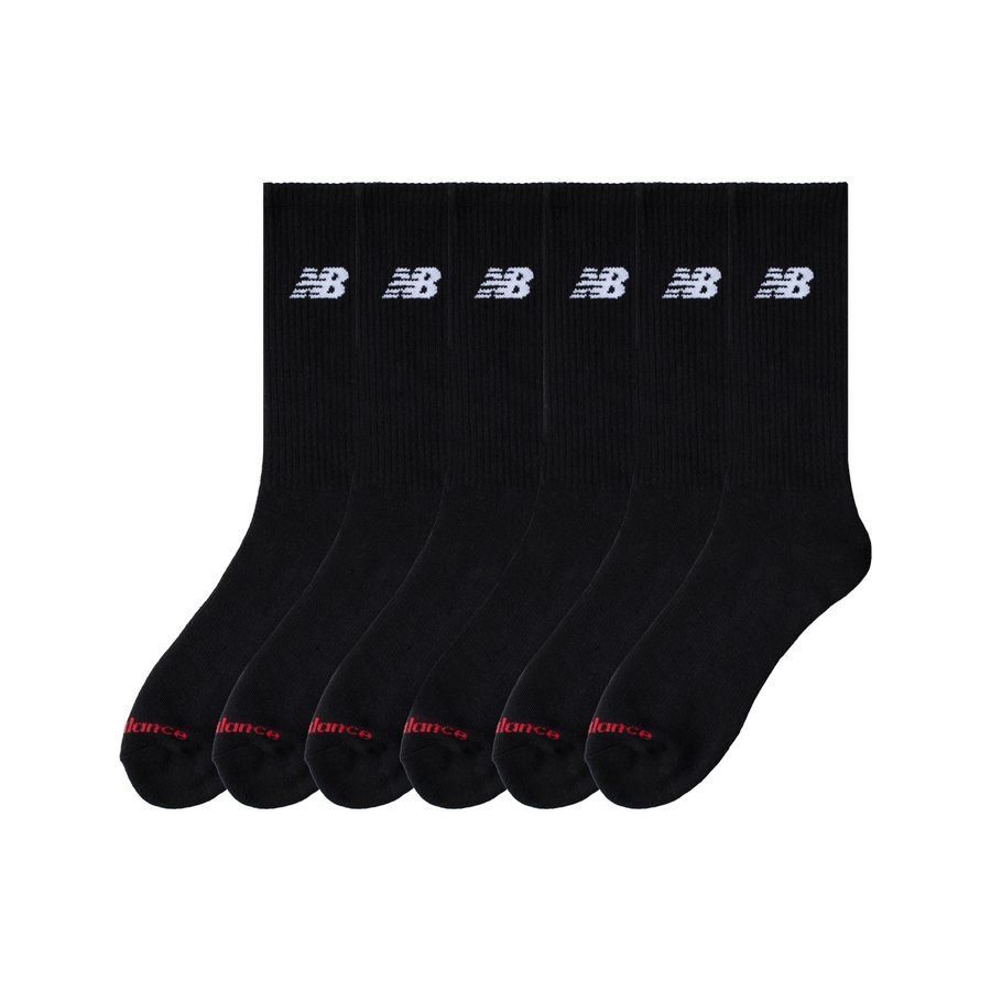 New Balance Chaussettes Everyday Crew 6-Pack - Noir/Blanc