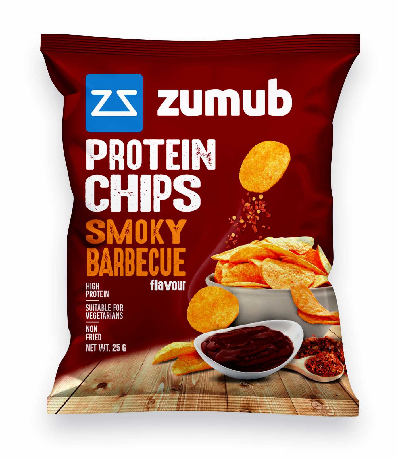 Chips de proteína Zumub sabor churrasco defumado 25 g