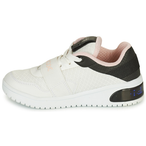 Geox - J XLED G. A - MESH+ECOP BOTT - Blanc / Noir