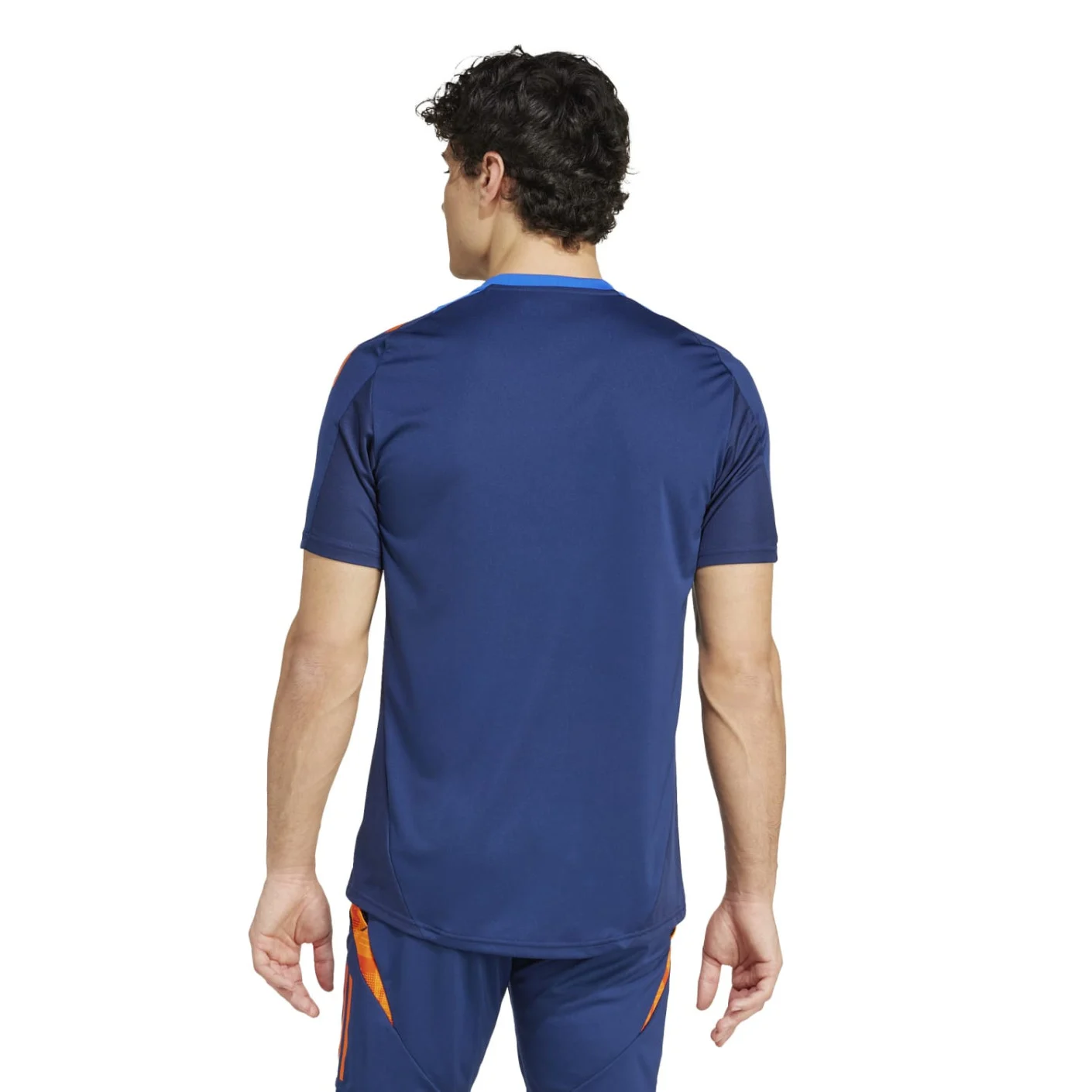 Adidas Juventus Trainingsshirt 2024-2025 Donkerblauw Oranje Wit