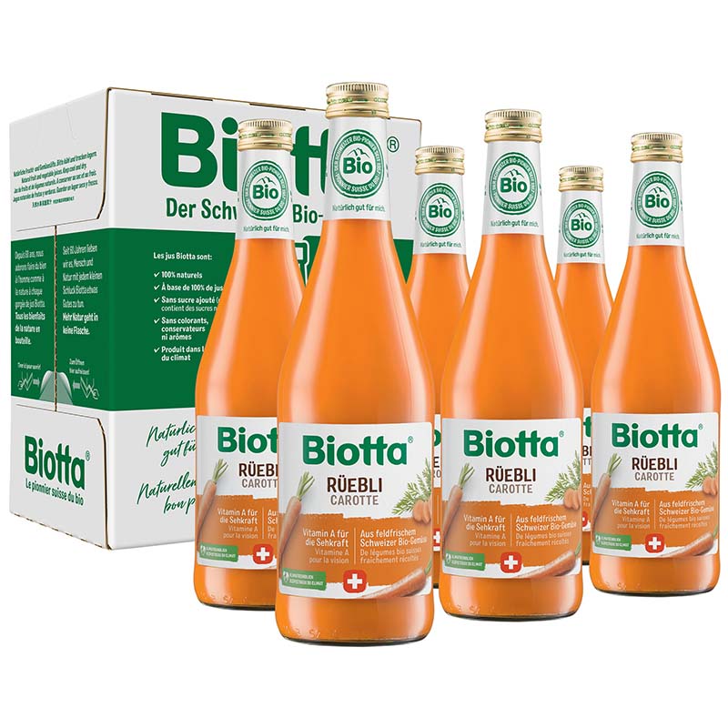 BIOTTA Karotte<br>6 × 5 dl, Flasche, Bio