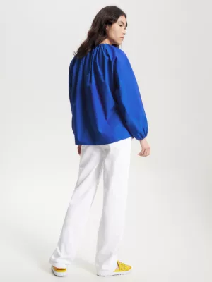 Blusa Tommy Hilfiger x Vacation com decote aberto e mangas compridas