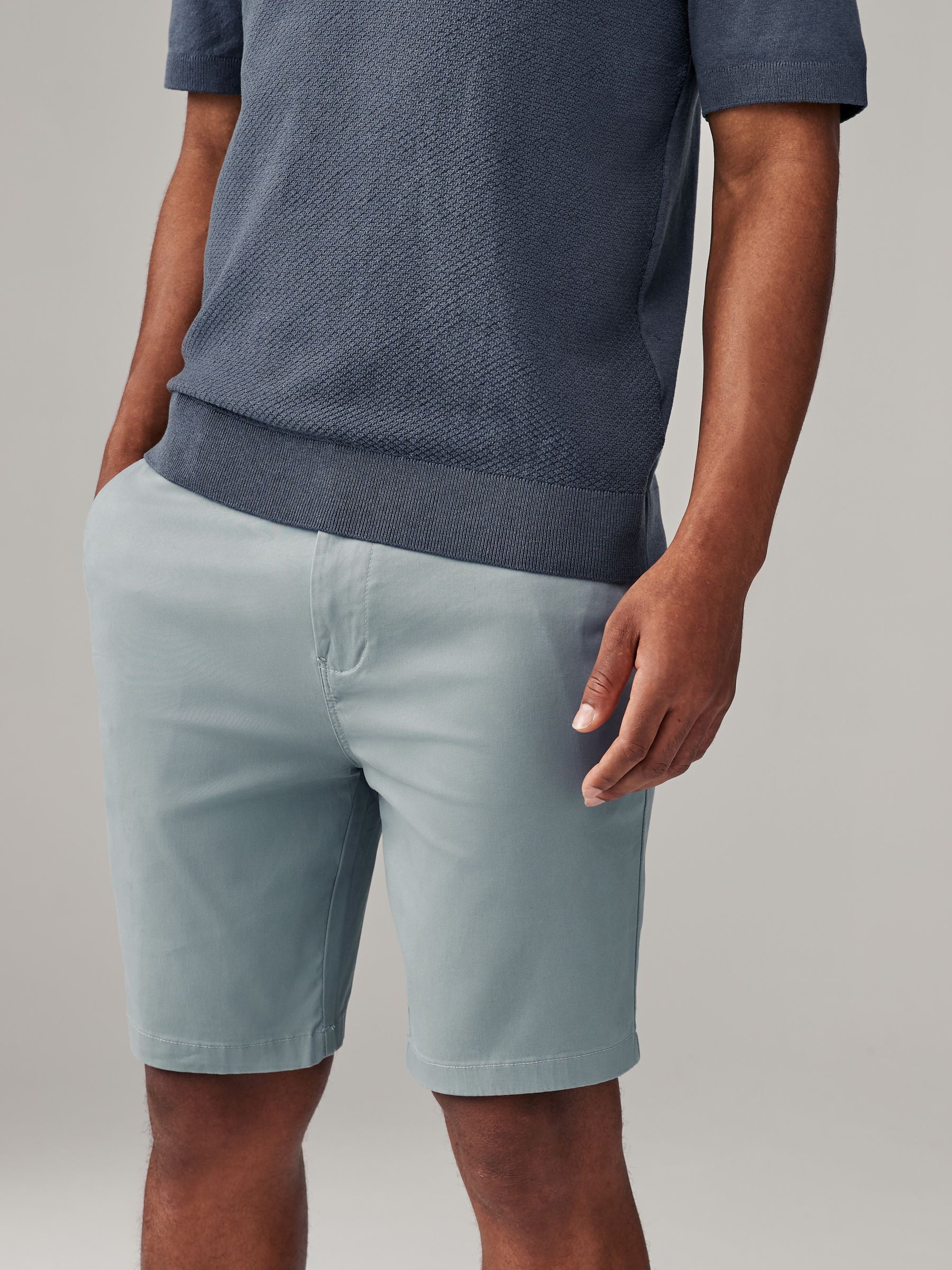Pastelkleurig - Slim Fit - Set van 4 chinoshorts met stretch