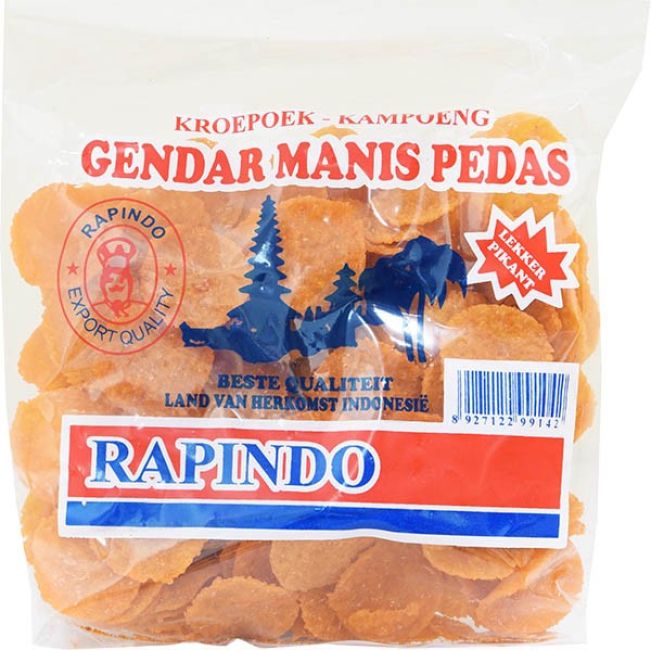 Rapindo Kroepoek Gendar Manis Pedas (ongebakken) 200g
