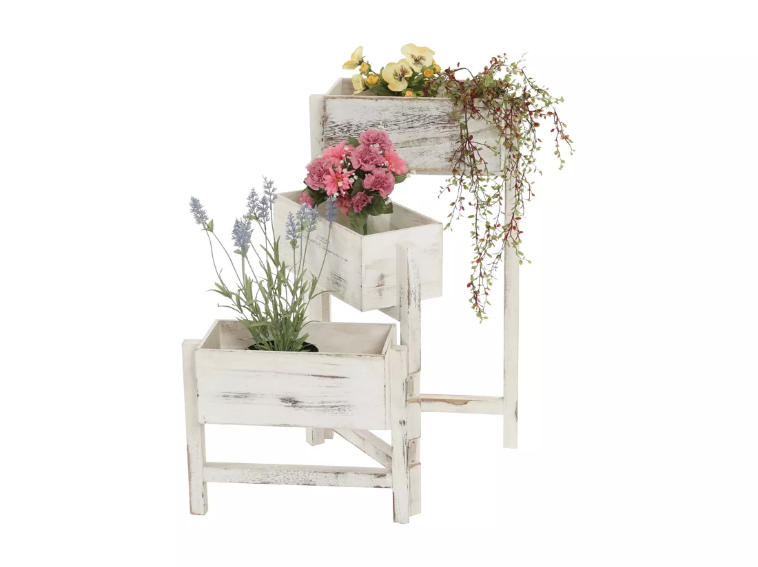 Étagère à plantes Étagère sur pied, blanc