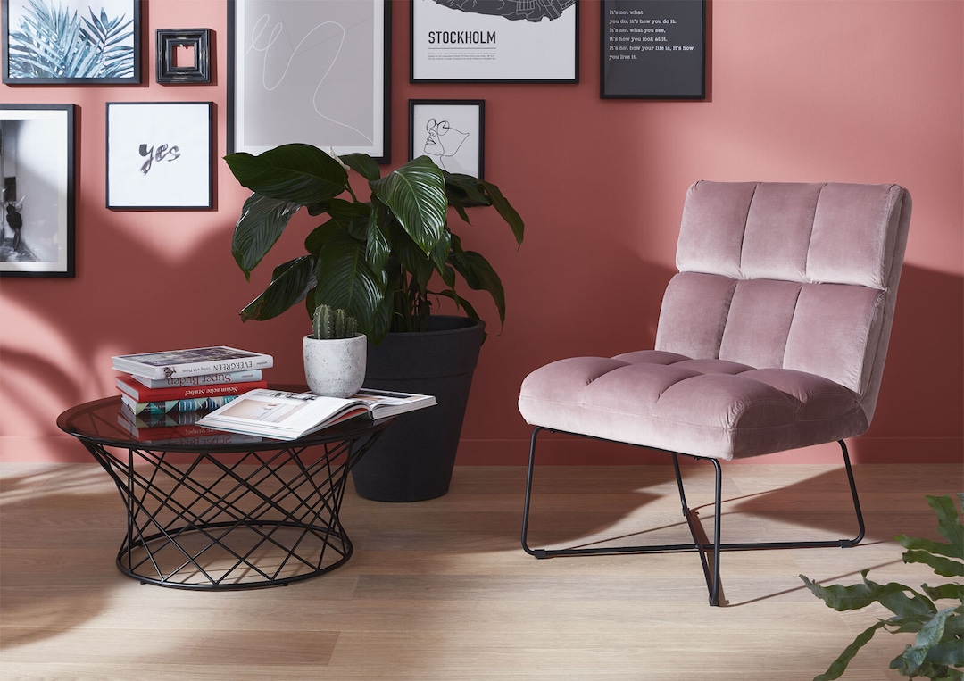 Sessel MATCH Stoffbezug rosa