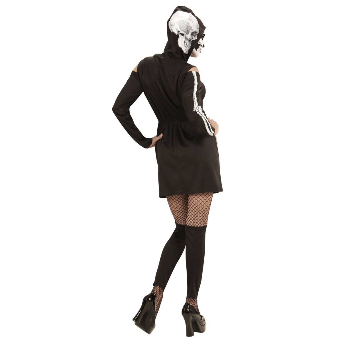 Halloween Jurk Dames Skelet Met Capuchon