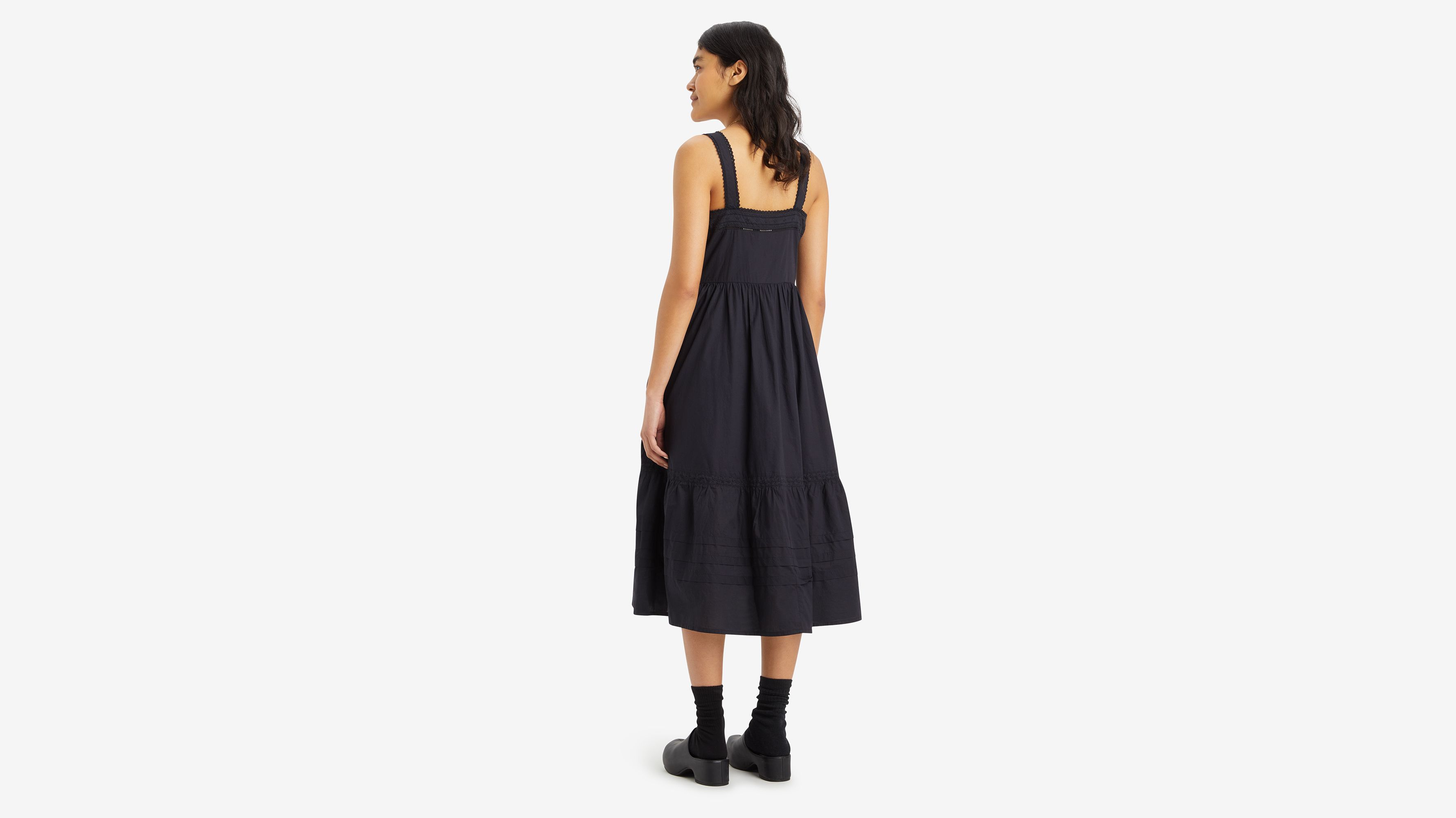 Robe mi-longue Cici - Caviar - Noir