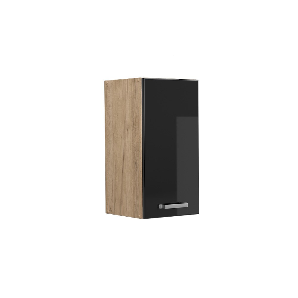 Vicco Hängeschrank Küchenschrank R-Line Solid Eiche Schwarz 30 cm modern