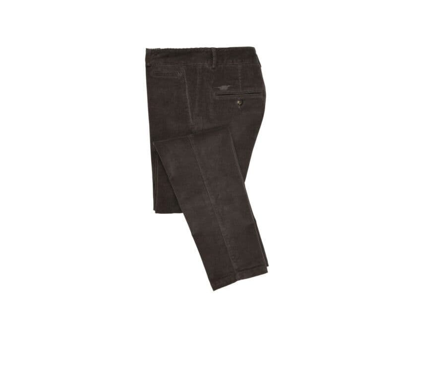Pantalon chino velours côtelé homme Gris  Taupe - NORMAN