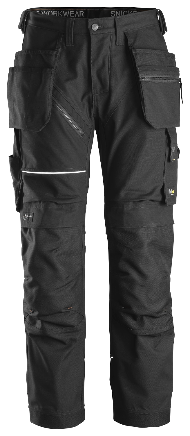 Snickers 6214 RuffWork Canvas  Werkbroek met holsterzakken - Zwart - Maat 060