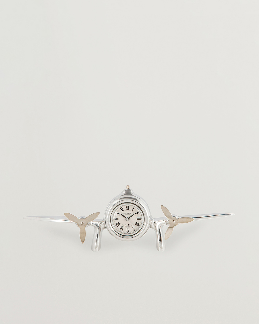 Authentic Models Art Deco Flight Clock Silver
