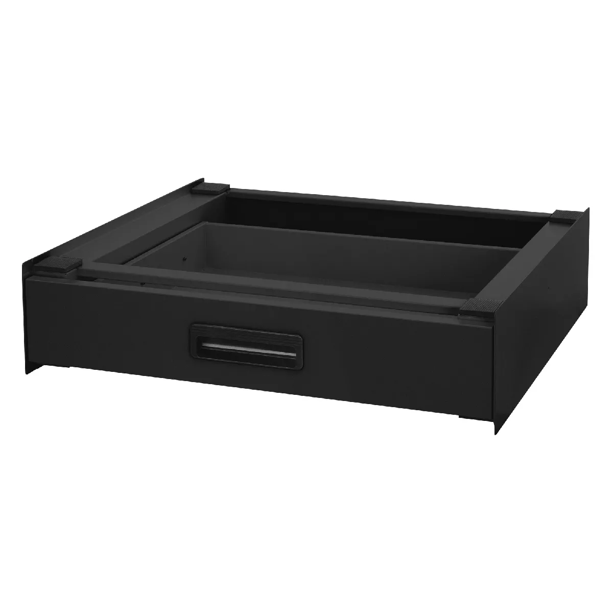 ML-Design Socle pour Machine à Laver avec Tiroir Coulissant - Noir