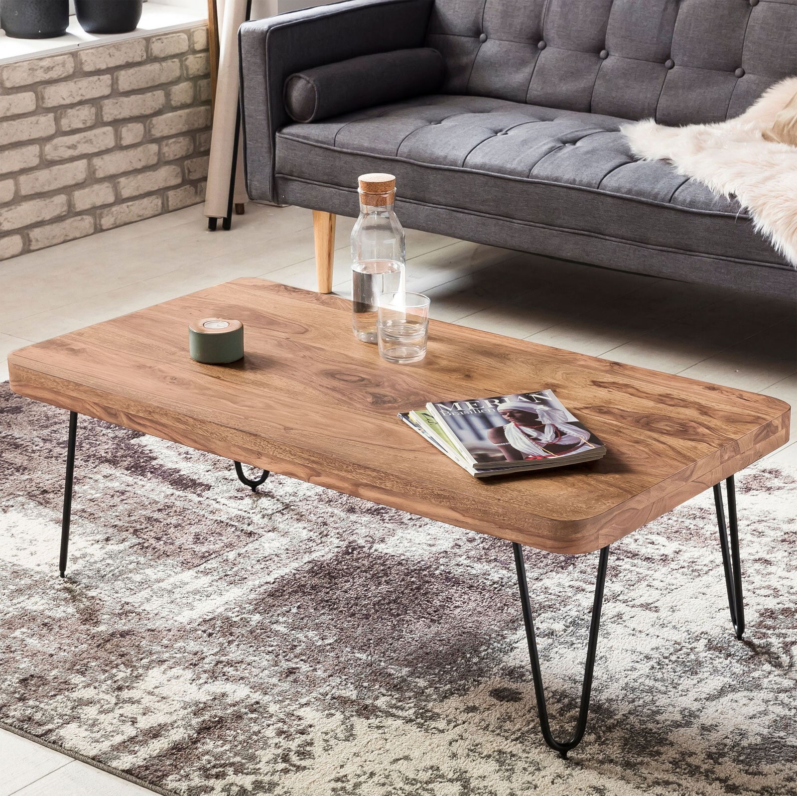 Couchtisch 115 x 60 cm Akazie