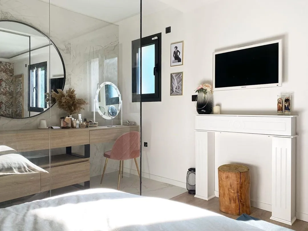 Kaptafel spiegel LED ROSTRENEN Wit