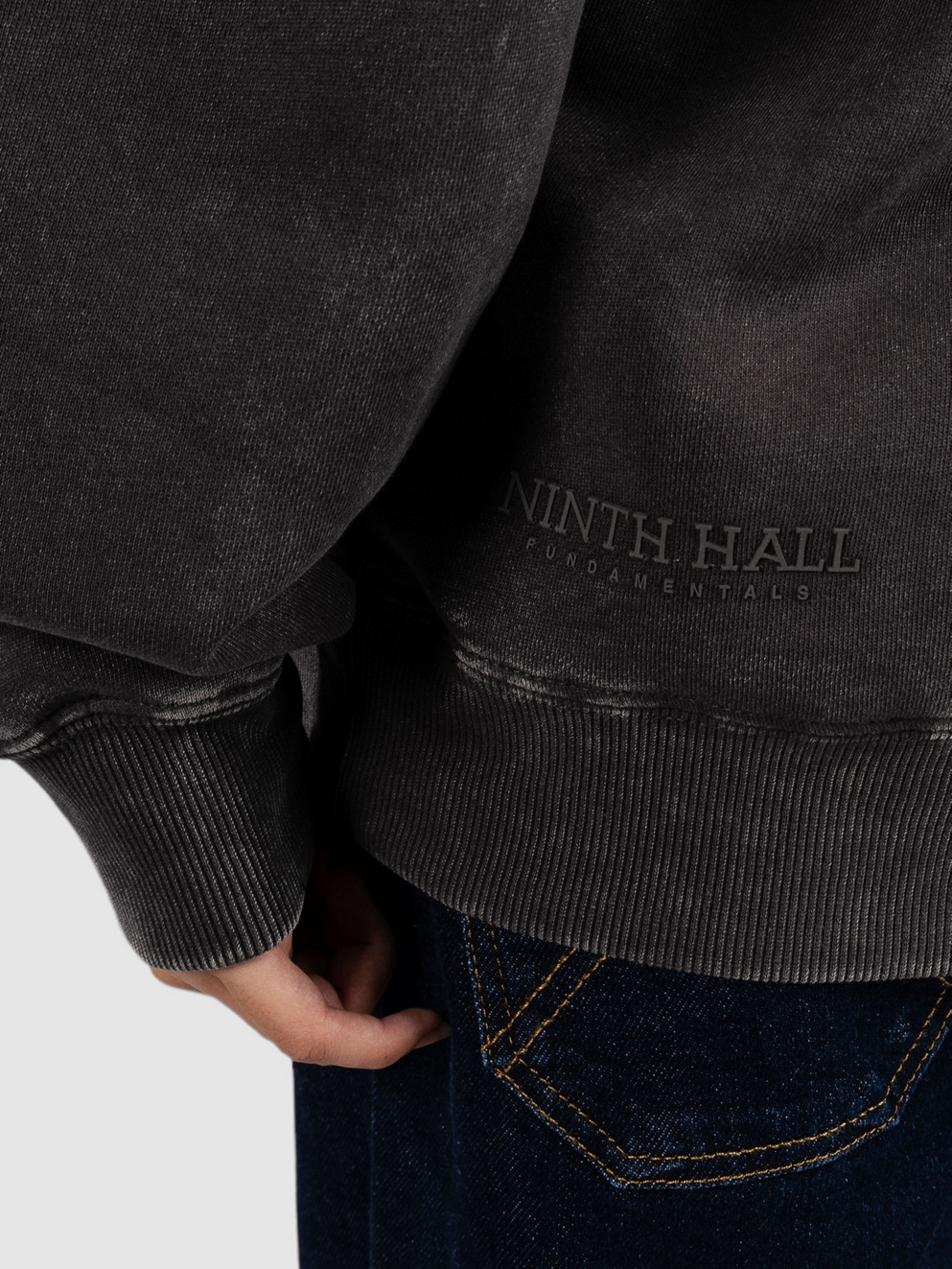 Ninth Hall Fundamentals Oso Hoodie washed black