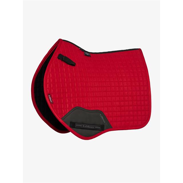 Zadeldek LeMieux Mini Suède Close Contact Square Springen Rood