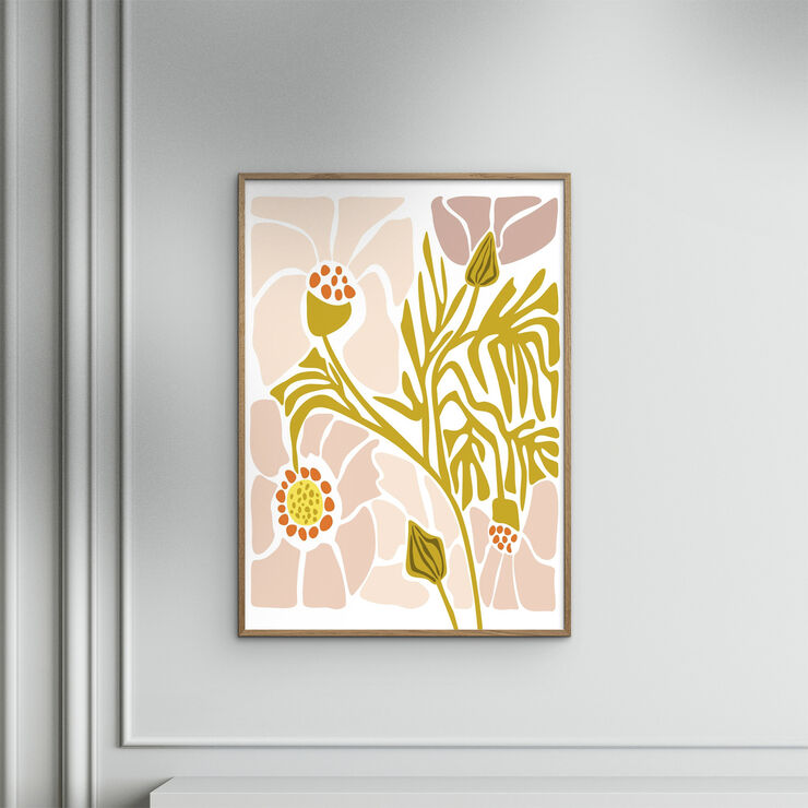 Poster & Frame Affordable Art Prints x Annick - Soft Pink Flower Flerfarvet