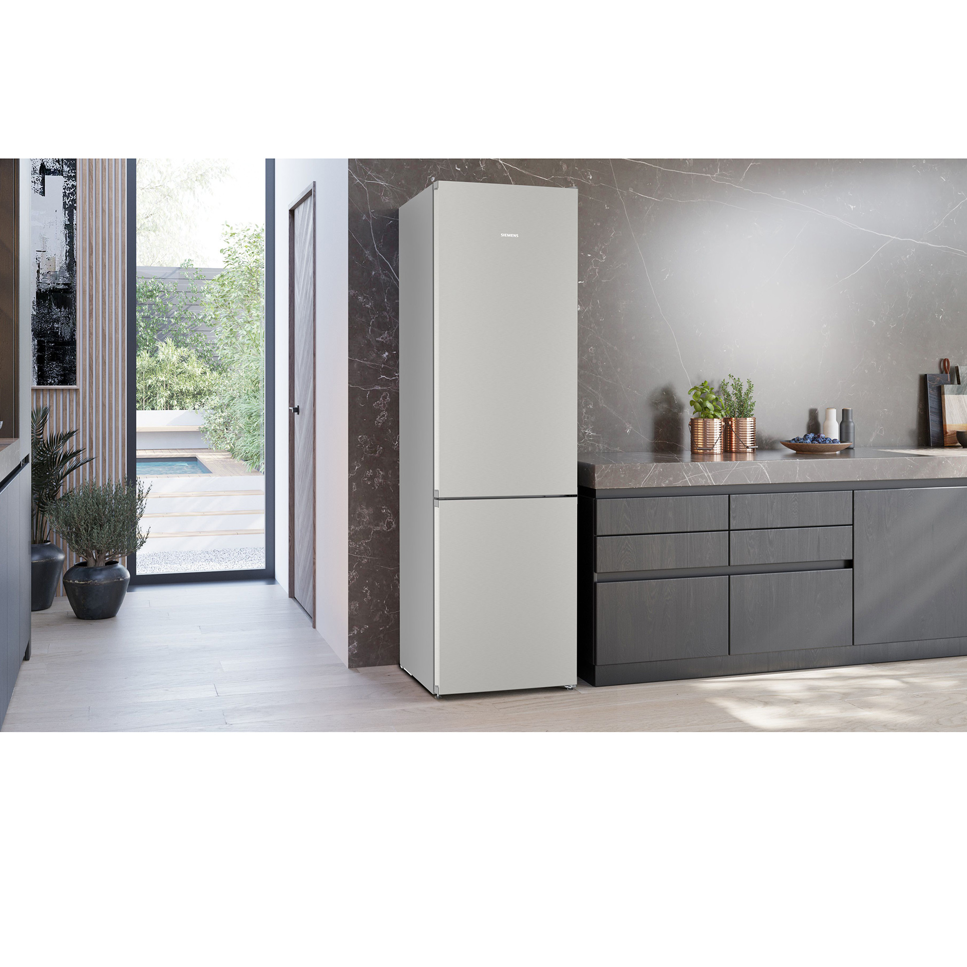 SIEMENS Kühl-Gefrierkombination KG39N2IAF - Edelstahl - A