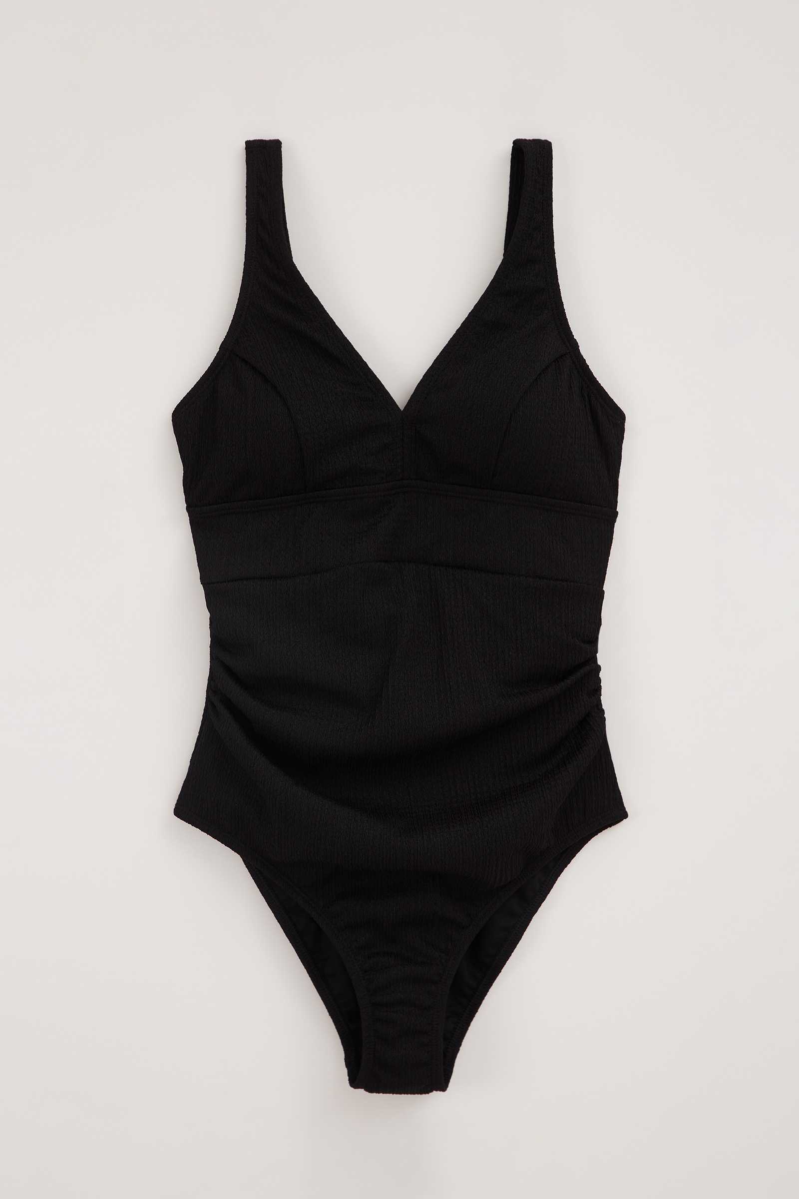 badpak met structuur WE Fashion Zwart