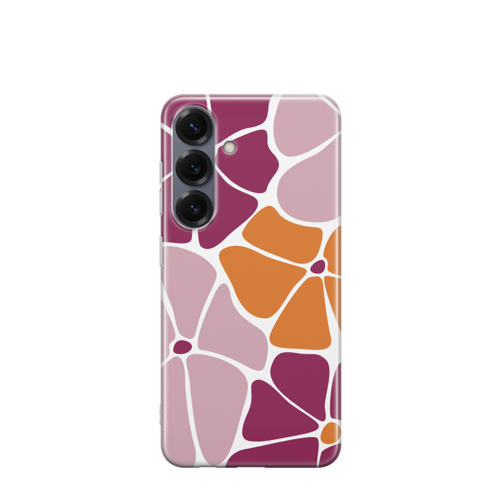 Samsung Galaxy S25 Gummi Hülle Sommerfrucht 2 - Rosa