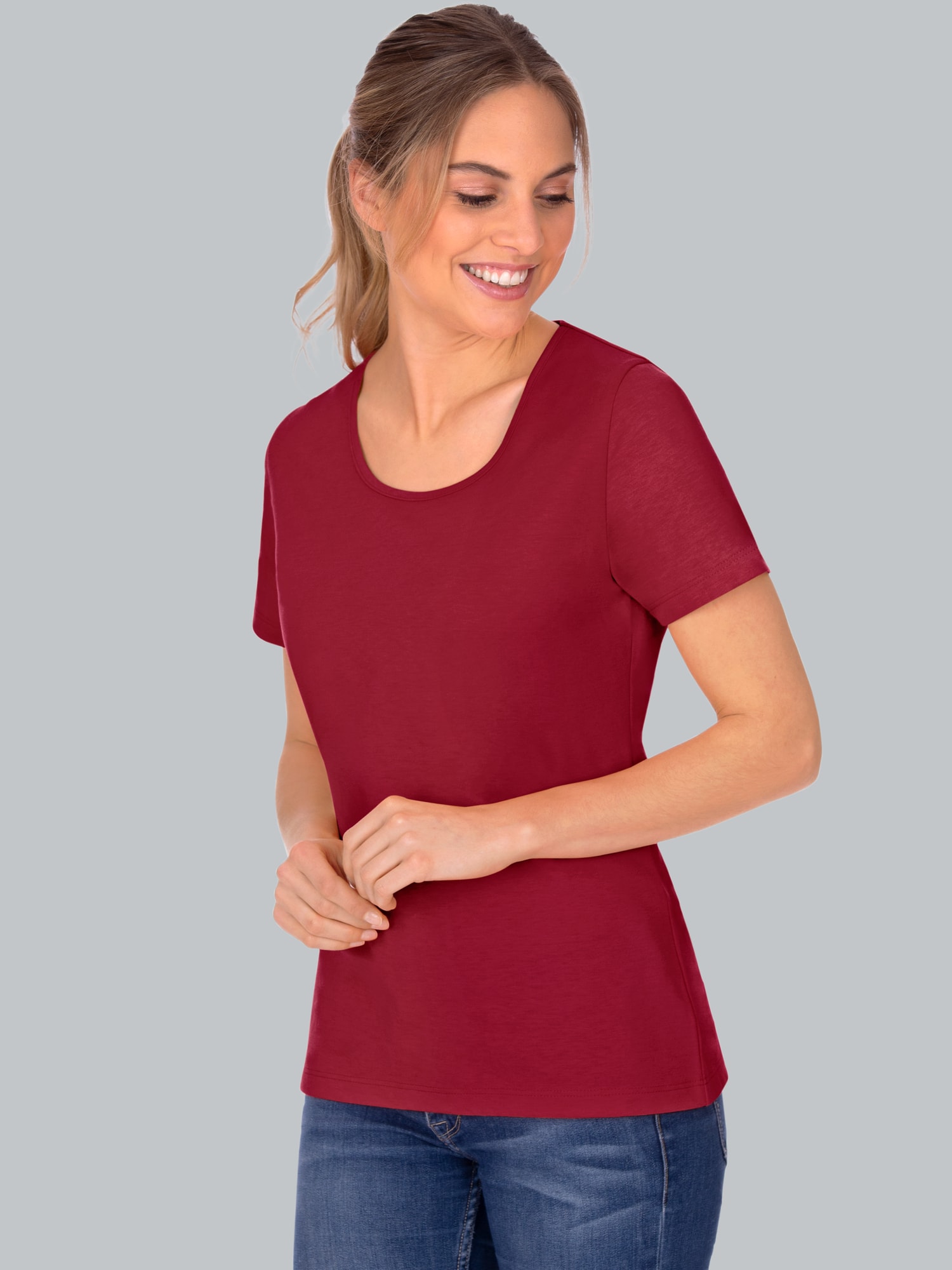 T-Shirt aus Biobaumwolle Rubin-C2C
