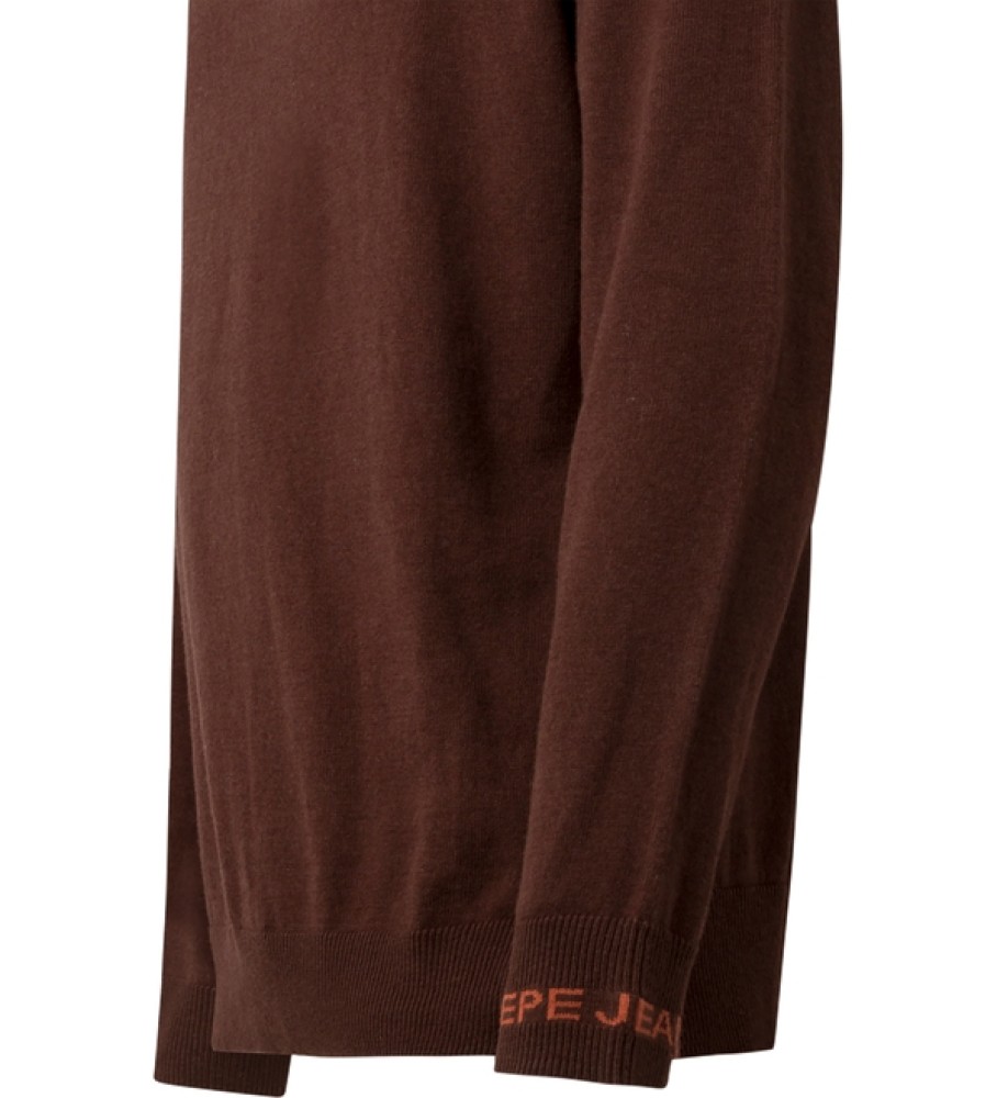 Camisa de gola alta Pepe Jeans Andre na cor bordô