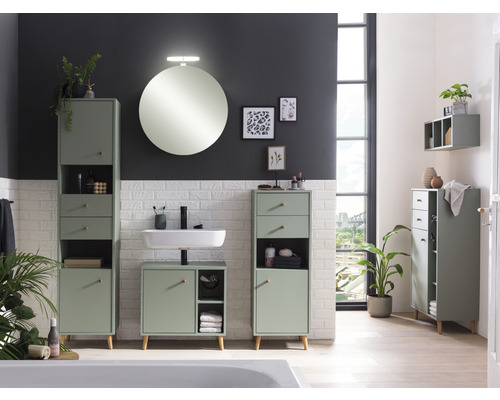Hangplank van Möbelpartner Bjarne, afmetingen (BxHxD): 60,2x24,7x21,5 cm, pistache